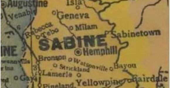 Sabine County Texas Map Sabine County Texas