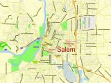 Salem oregon Street Map Portland Vancouver oregon City Salem Large area Printable Map