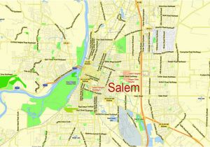 Salem oregon Street Map Portland Vancouver oregon City Salem Large area Printable Map