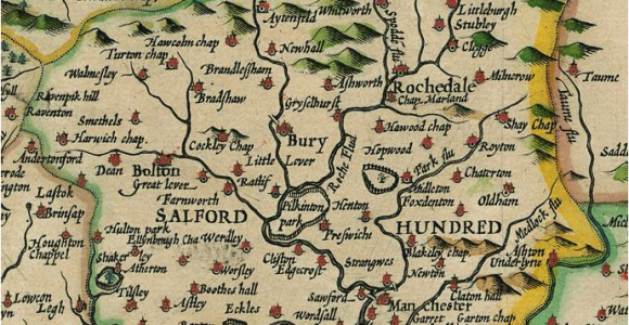 Salford England Map Salford Hundred Wikipedia