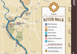 San Antonio Texas Riverwalk Map Map