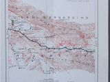 San Bernard River Texas Map 1933 San Bernardino and Riverside County Ca Palm Springs Etsy