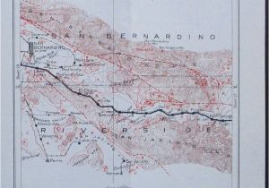 San Bernard River Texas Map 1933 San Bernardino and Riverside County Ca Palm Springs Etsy