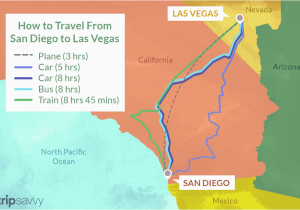 San Diego California Map Google San Diego to Las Vegas 4 Ways to Travel