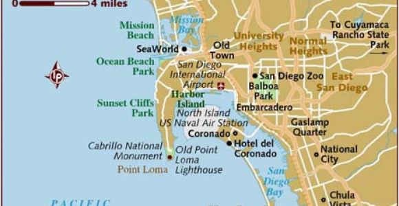 San Diego California On Map Map Of San Diego