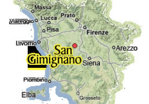 San Gimignano Italy Map San Gimignano Tuscany San Gimignano Near Siena Florence