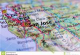 San Jose California Map Google San Jose California On Map Stock Photo Image Of Center Airport