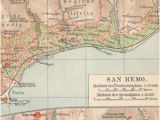 San Remo Italy Map San Remo Etsy