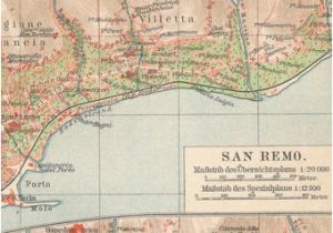 San Remo Italy Map San Remo Etsy