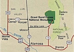 Sand Dunes Colorado Map Maps Of United States National Parks and Monuments