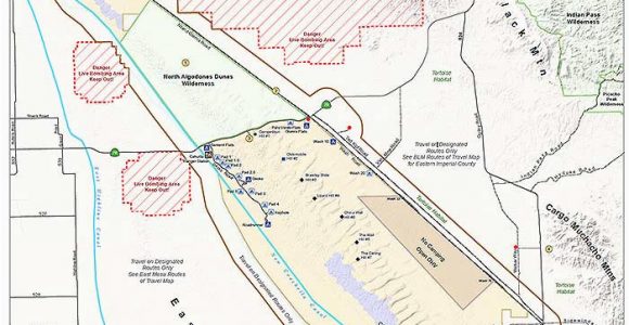 Sand Dunes In California Map Imperial Sand Dunes Recreational areas Mammoth Wash Glamis Dunes