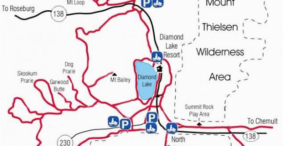 Sand Lake oregon Map Diamond Lake Map Snowmobiles Diamond Lake oregon Vacation