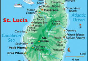 Santa Lucia Italy Map St Lucia Map Geography Of St Lucia Map Of St Lucia