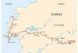 Santiago De Compostela Spain Map Map Way Of St James From Santiago De Compostela to Cape Finisterre