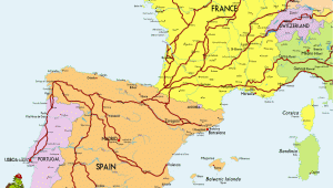 Santiago De Compostela Spain Map Santiago De Compostela Pilgrims Way