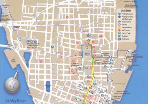 Savannah Georgia Street Map Map Of Downtown Charleston
