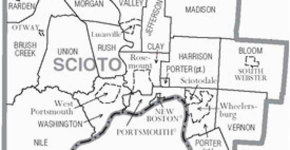 Scioto County Ohio Map Scioto County Ohio Wikivisually
