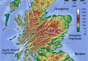 Scotland On Europe Map Map Showing Mountainous areas Of Scotland Maps Map