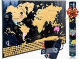 Scratch Off Europe Map Scratch Off Map Of the World Poster Travel Map Tracker with Us States Outlined and Country Flags Bright and Vibrant Colors Perfect Gift for