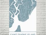 Sea island Georgia Map St Simons island Etsy