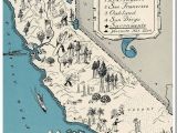 Seaside California Map California Map It Vintage Pinterest California Beach