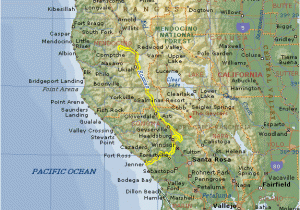 Sebastopol California Map the Russian River Flows Through Mendocino and Marin Counties In
