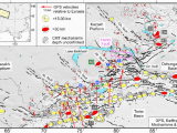 Seismic Map Of Europe Active Faults Earthquake Mechanisms and Centroid Depths