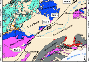 Seismic Map Of Europe Geological Map Of Part Of the Eastern Betic Cordillera Se