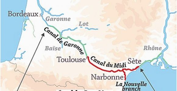 Sete France Map Canal Du Midi Wikipedia
