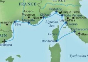 Sete France Map Map Of Spain France and Italy Cruising the Rivieras Of Italy