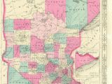 Show Map Of Minnesota 1852 Mitchell Minnesota Territory Map before north or south Dakota