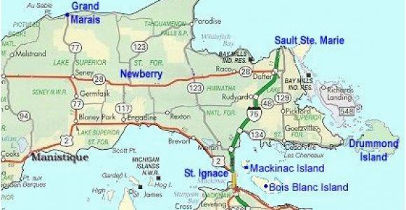 Show Me A Map Of Michigan Map Of Eastern Upper Peninsula Of Michigan Trips In 2019 Upper