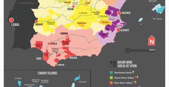 Show Me the Map Of Spain Map Of Spanish Wine Regions Via Reddit Spain Map Of