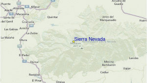 Sierra Nevada Mountains Spain Map Sierra Nevada Pra Vodce Po Sta Edisku Mapa Lokaca Sierra