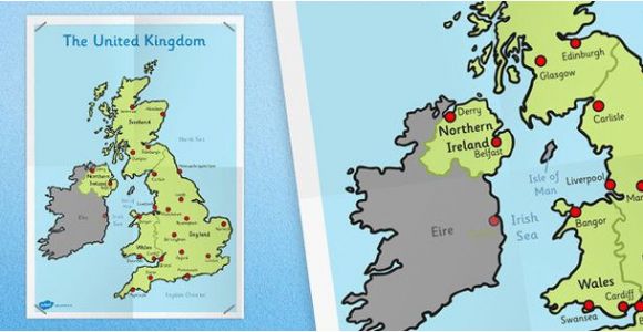 Simple Map Of England Ks1 Uk Map Ks1 Uk Map United Kingdom Uk Kingdom