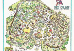 Six Flags Georgia Map I Found This Inaugural Year Map From Six Flags Over Mid America at