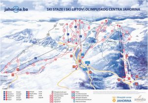 Ski areas In Michigan Map Mount Jahorina Trail Map Onthesnow