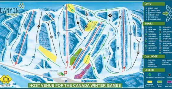 Ski Resorts In Canada Map 2019 area Map Canyon Ski Resort