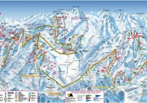 Ski Resorts In Italy Map Sestriere Piste Map