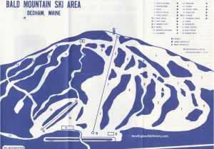 Ski Resorts New England Map 1971 72 Bald Mountain Trail Map New England Ski Map Database