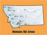 Ski Resorts New England Map Montana Ski Resorts Map 11×14 Print Ski areas Skiing Ski Usa
