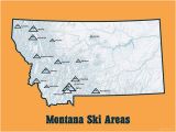 Ski Resorts New England Map Montana Ski Resorts Map 11×14 Print Ski areas Skiing Ski Usa