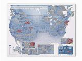 Skiing Michigan Map Amazon Com Maps International Scratch Off Usa Map Skiing Print