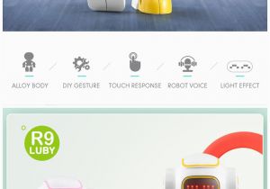 Smart toys Canada Map Jjrc R9 Ruby touch Control Diy Gesture Mini Smart Voiced Alloy Robot toy