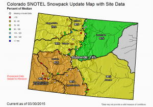 Snotel Colorado Snowpack Map Snowpack News Part 2 Gunnison and Yampa White Flirt with 2002
