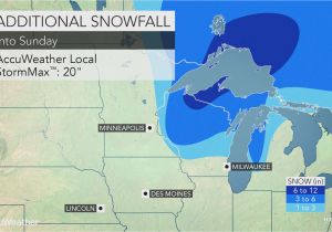 Snow Accumulation Map Michigan Central Plains Blizzard to Spread to Upper Midwest Into Sunday
