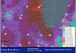 Snow Accumulation Map Michigan Snowfall totals From Around Illinois Illinois State Climatologist