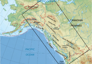 Snow Cover Map Canada Relief Map Of the northern American Cordillera Showing