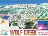 Snow Map Colorado Wolf Creek Ski Resort Colorado Trail Map Postcard Ski towns