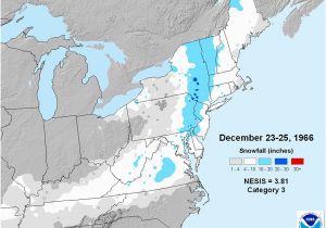 Snowfall Map New England Christmas Eve 1966 Snowstorm Weatherworks